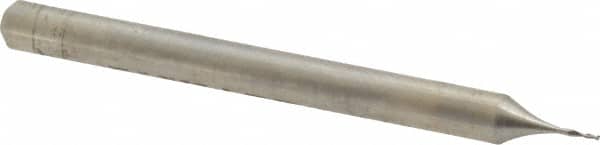 Square End Mill: 0.015'' Dia, 0.045'' LOC, 1/8'' Shank Dia, 1-1/2'' OAL, 2 Flutes, High Speed Steel MPN:846-.015