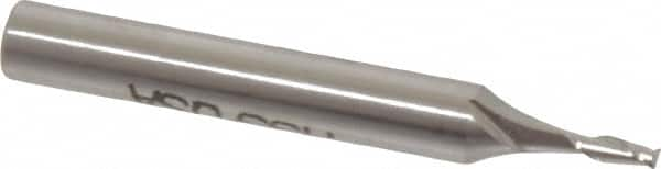 Square End Mill: 0.065'' Dia, 0.195'' LOC, 3/16'' Shank Dia, 1-1/2'' OAL, 2 Flutes, High Speed Steel MPN:934-000-121