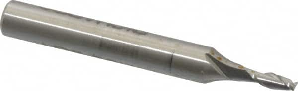 Square End Mill: 5/64'' Dia, 0.24'' LOC, 3/16'' Shank Dia, 1-1/2'' OAL, 2 Flutes, High Speed Steel MPN:934-000-124