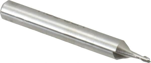 Square End Mill: 0.055'' Dia, 0.082'' LOC, 3/16'' Shank Dia, 1-1/2'' OAL, 2 Flutes, High Speed Steel MPN:856-.055