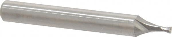 Square End Mill: 1/16'' Dia, 3/32'' LOC, 3/16'' Shank Dia, 1-1/2'' OAL, 2 Flutes, High Speed Steel MPN:856-.060