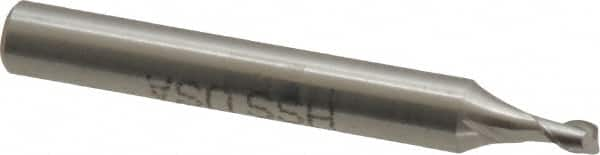 Square End Mill: 0.085'' Dia, 0.127'' LOC, 3/16'' Shank Dia, 1-1/2'' OAL, 2 Flutes, High Speed Steel MPN:856-.085