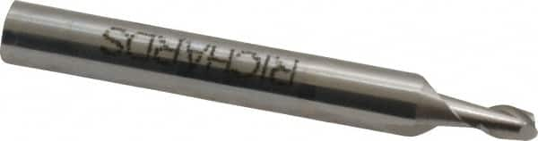 Square End Mill: 0.1'' Dia, 0.15'' LOC, 3/16'' Shank Dia, 1-1/2'' OAL, 2 Flutes, High Speed Steel MPN:856-.100