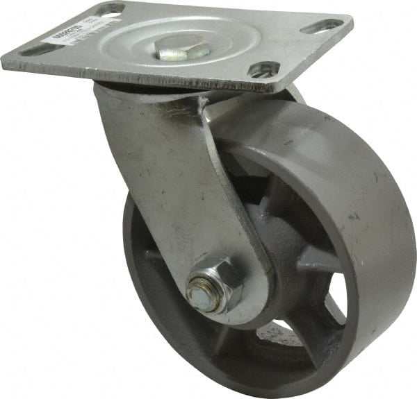 Swivel Top Plate Caster: Semi-Steel, 6