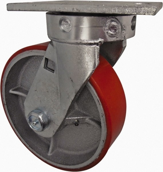 Swivel Top Plate Caster: Polyurethane, 8