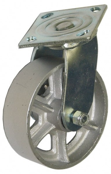 Swivel Top Plate Caster: Cast Iron, 4