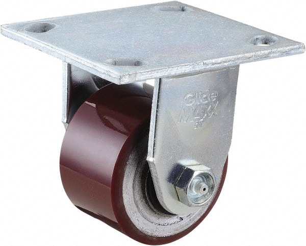 Rigid Top Plate Caster: Polyurethane, 3