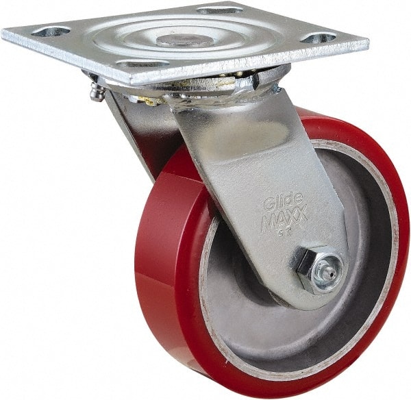 Swivel Top Plate Caster: Polyurethane, 5