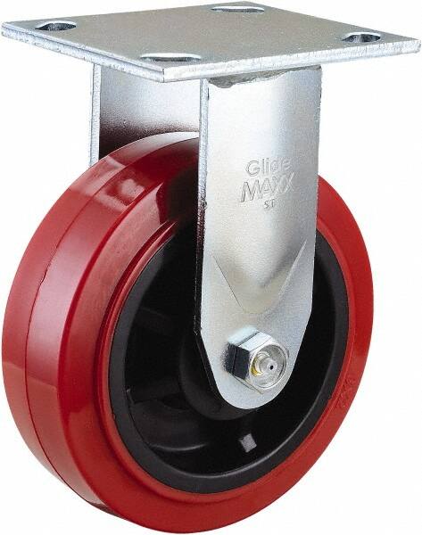 Rigid Top Plate Caster: Polyurethane, 6