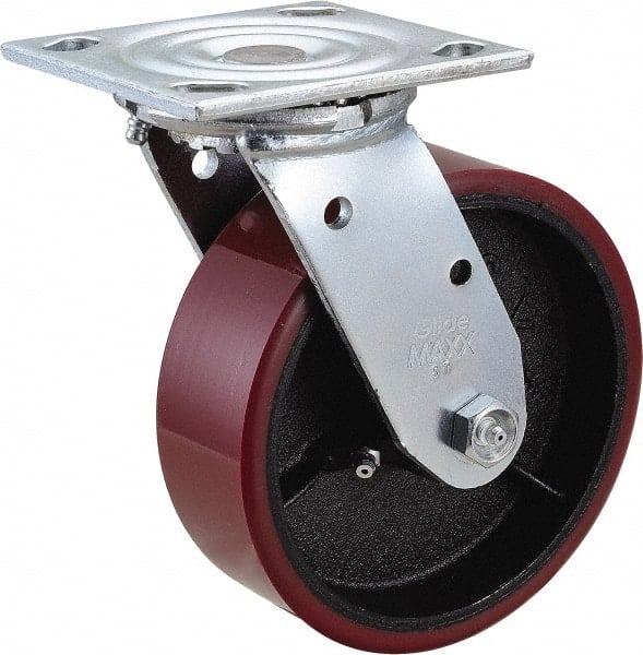 Swivel Top Plate Caster: Polyurethane, 6