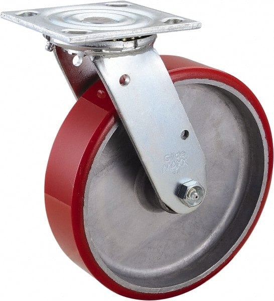 Swivel Top Plate Caster: Polyurethane, 8