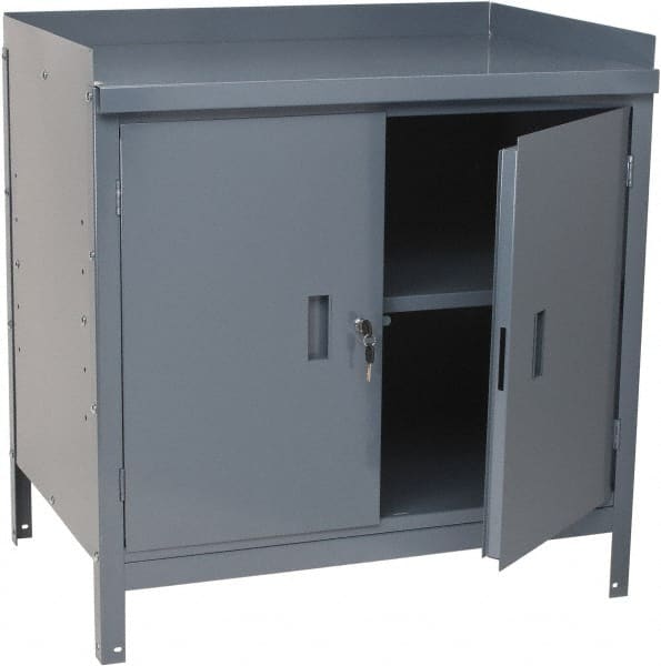 Stationary Combination Storage Cabinet & Work Table: 36