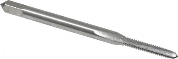 Straight Flute Tap: #3-48 UNC, 3 Flutes, Plug, 2B Class of Fit, High Speed Steel, Bright/Uncoated MPN:MSC-04423489