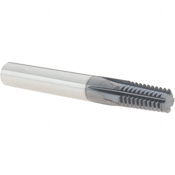 Straight Flute Thread Mill: 1/4-18 to 3/8-18, External & Internal, 5 Flutes, Solid Carbide MPN:78307