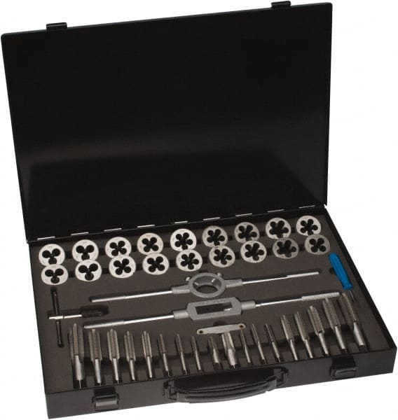 Tap & Die Set: 1/8-27 to 3/4-16 Taps, NPT, UNC & UNF MPN:314-9542