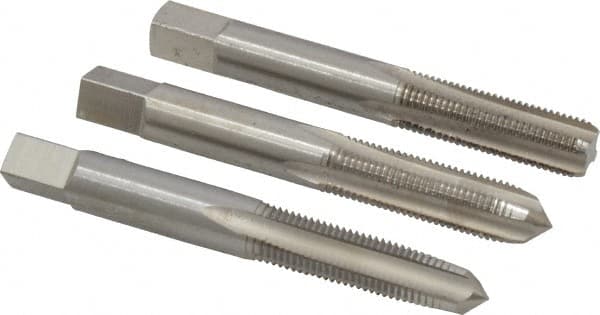 Tap Set: 3/8-24 UNF, 4 Flute, High Speed Steel, Bright Finish MPN:MSC-04472270