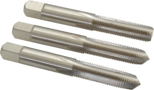 M9x1.00 Metric Fine, 4 Flute, Bottoming, Plug & Taper, Bright Finish, High Speed Steel Tap Set MPN:JY9036591