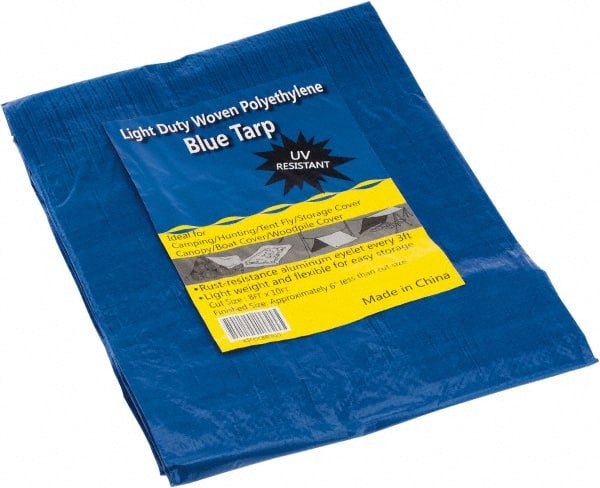 Tarp/Dust Cover: Blue, Rectangle, Polyethylene, 10' Long x 8' Wide MPN:KSMSCBB0810