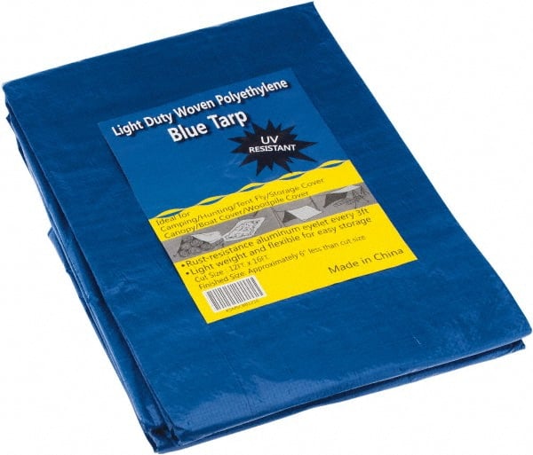 Tarp/Dust Cover: Blue, Rectangle, Polyethylene, 16' Long x 12' Wide MPN:KSMSCBB1216