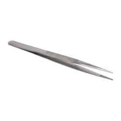 Diamond Tweezer: Stainless Steel, Medium Point Tip, 5-11/16