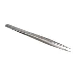 Diamond Tweezer: Stainless Steel, Medium Point Tip, 6-13/32