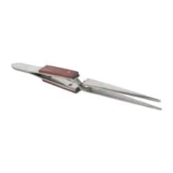 Assembly Tweezer: Stainless Steel, Straight Tip, 6-1/2