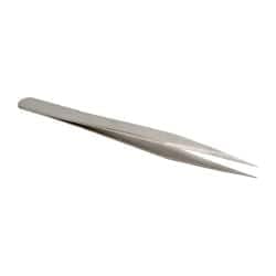 Precision Tweezer: 3-SS, Stainless Steel, Very Fine Tip, 4-3/4