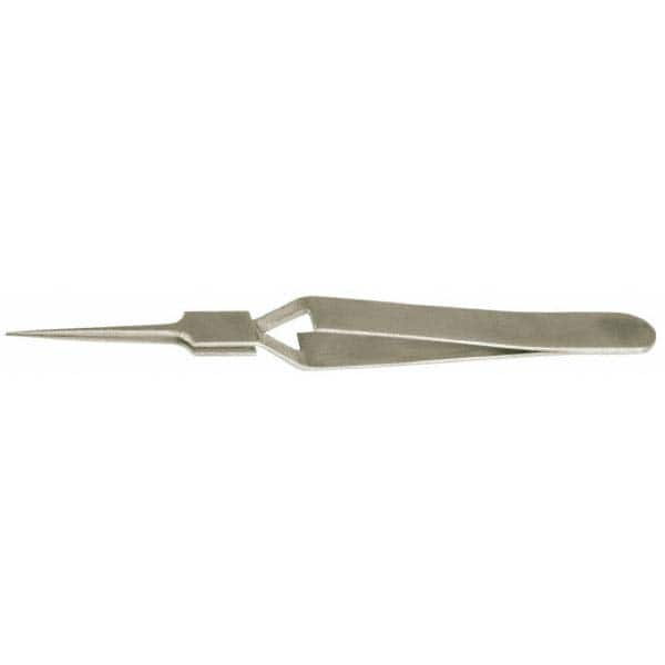 Reverse Action Tweezer: N5, Long & Very Fine Point Tip, 4-11/32