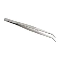 Assembly Tweezer: Stainless Steel, Bent Tip, 5-7/8