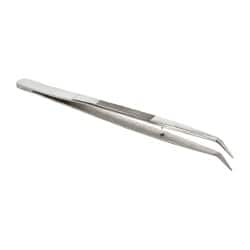 Assembly Tweezer: Stainless Steel, Bent Tip, 5-7/8