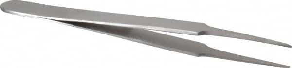 Assembly Tweezer: Stainless Steel, Narrow Sharp Point Tip, 4-1/4