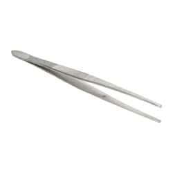 Assembly Tweezer: Stainless Steel, Blunt & Serrated Point Tip, 7