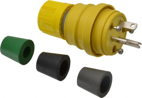 Locking Inlet: Plug, Industrial, 5-20, 125V, Yellow MPN:14W33