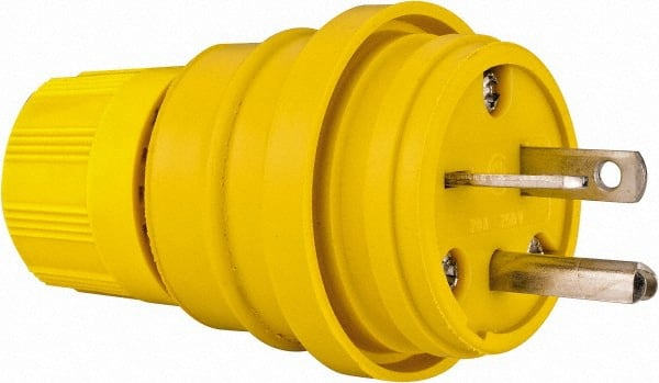 Locking Inlet: Plug, Industrial, 6-20, 250V, Yellow MPN:14W48