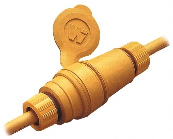 Locking Inlet: Plug, Industrial, 6-15, 250V, Yellow MPN:14W49