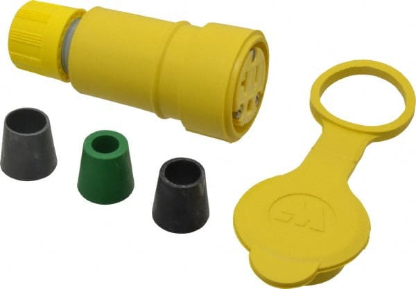 Locking Inlet: Connector, Industrial, 5-20, 125V, Yellow MPN:15W33