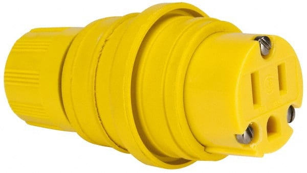 Locking Inlet: Connector, Industrial, 5-15, 125V, Yellow MPN:15W47MB