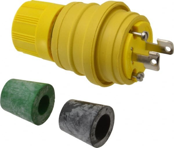 Locking Inlet: Plug, Industrial, L1-15, 125V, Yellow MPN:24W04