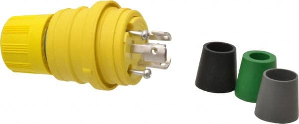 Locking Inlet: Plug, Industrial, L5-15, 125V, Yellow MPN:24W47