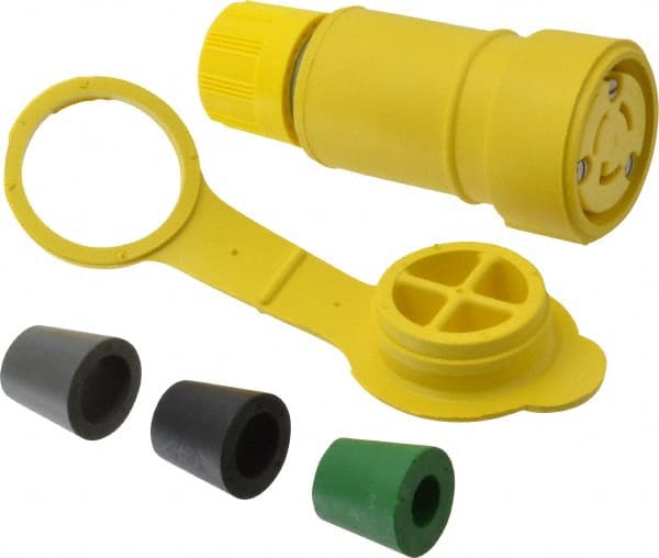 Locking Inlet: Connector, Industrial, L7-15, 277V, Yellow MPN:25W34