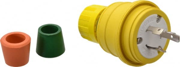 Locking Inlet: Plug, Industrial, L5-20, 125V, Yellow MPN:26W47