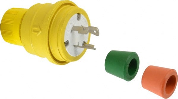 Locking Inlet: Plug, Industrial, L6-20, 250V, Yellow MPN:26W48