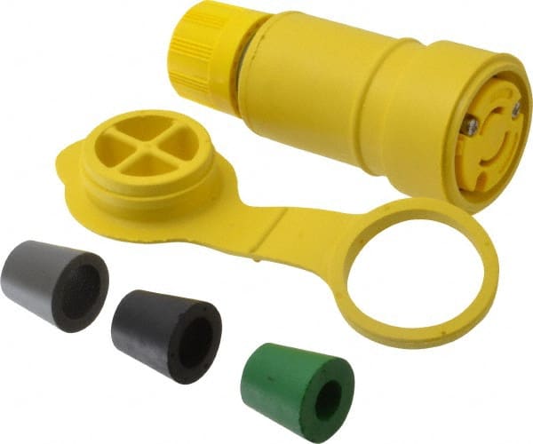 Locking Inlet: Connector, Industrial, L2-20, 250V, Yellow MPN:27W07