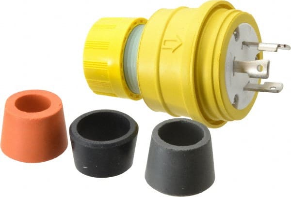 Locking Inlet: Plug, Industrial, L6-30, 250V, Yellow MPN:28W48