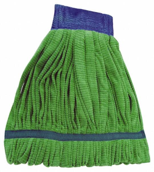 Wet Mop Pad: Quick Change, Medium, Green Mop, Microfiber MPN:M600021G