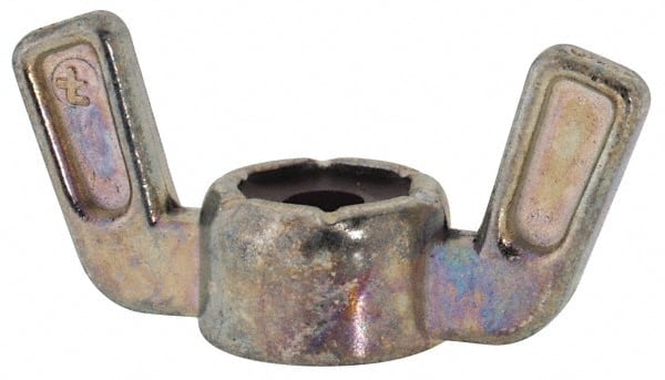 #8-32 UNC, Zinc Plated, Zinc Alloy Nylon-Insert Locking Wing Nut MPN:KP79449