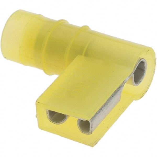 Wire Disconnect: Female, Yellow, Nylon, 12-10 AWG, 1/4