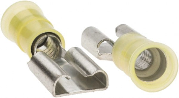 Wire Disconnect: Male, Yellow, Nylon, 16-12 AWG, 3/8