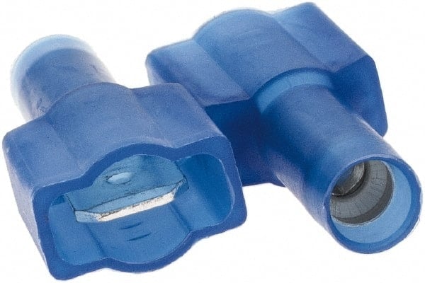 Wire Disconnect: Male, Blue, Nylon, 16-14 AWG, 1/4