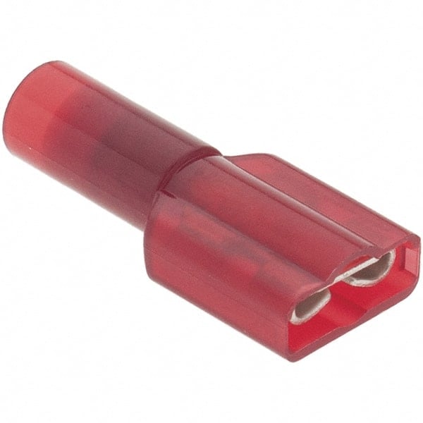 Wire Disconnect: Female, Red, Nylon, 22-16 AWG, 1/4